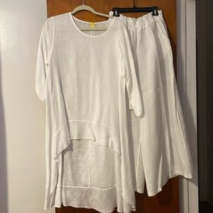 White linen beautiful linen set